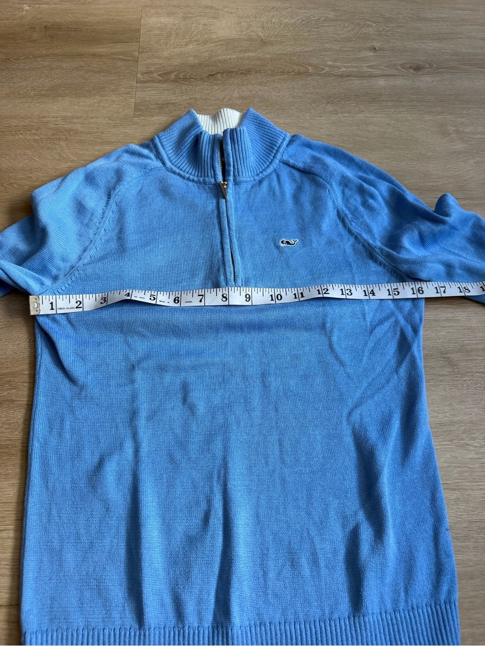 Vineyard Vines Quarter Zip Cotton Pullover  Blue Coastal SZ XXS - Picture 3 of 7